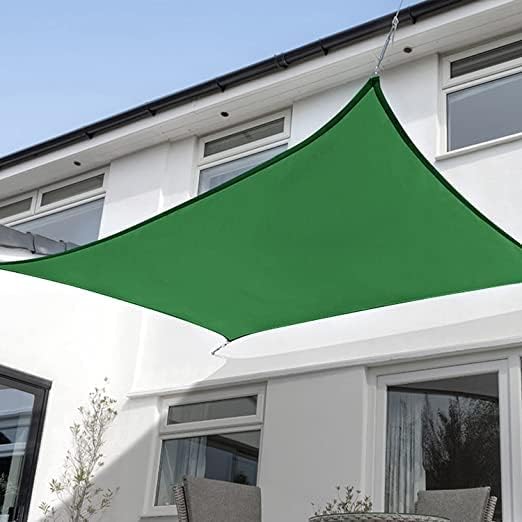 KANAGAWA 14'X18' Dark Green Custom Size Sun Shade Sail Rectangle UV Block Canopy Cover for Patio Backyard Lawn Garden Outdoor (Customized Available)