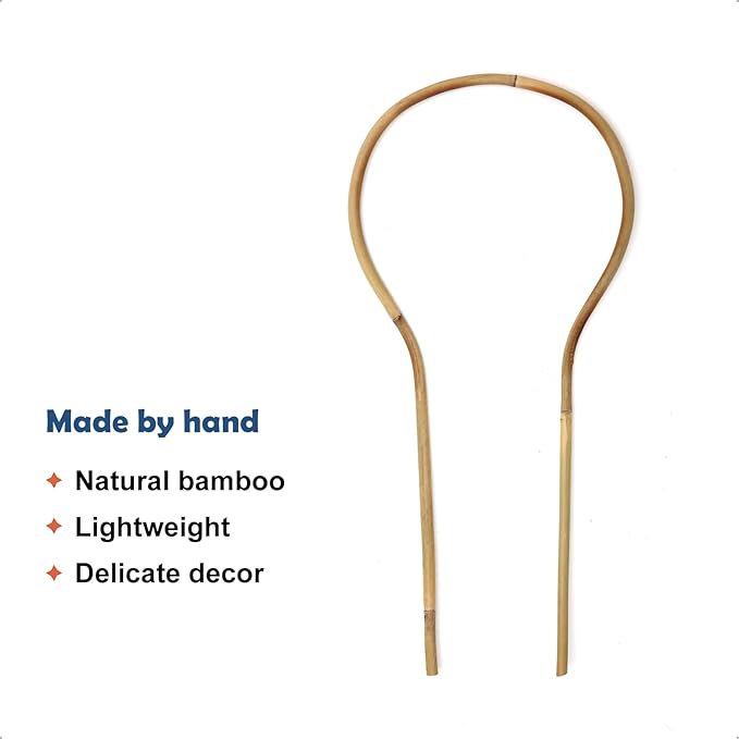 3Pack Bamboo Trellis 16 Inch Round Shaped Small Plant Trellis for Indoor Potted Plants Climbing Monstera Orchid Vine Hoya Houseplant