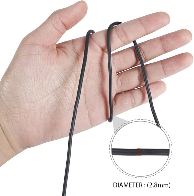 Tenn Well Garden Wire, 66 Feet 2.8mm Bendable Garden Plant Ties for Climbing Plants, Tomatoes, Climbing Roses, Trellises (2PCS X 33 Feet, Black)