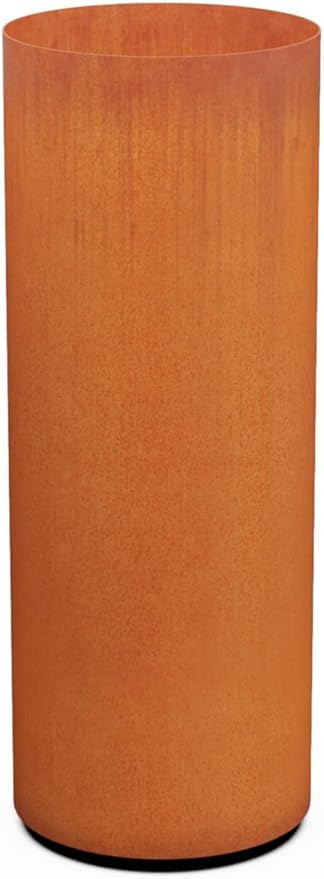 PLANTERCRAFT Corten Steel Metal Planter Box, Round Sizes, Modern Garden Steel planters for Commercial and Residential Outdoor Use.