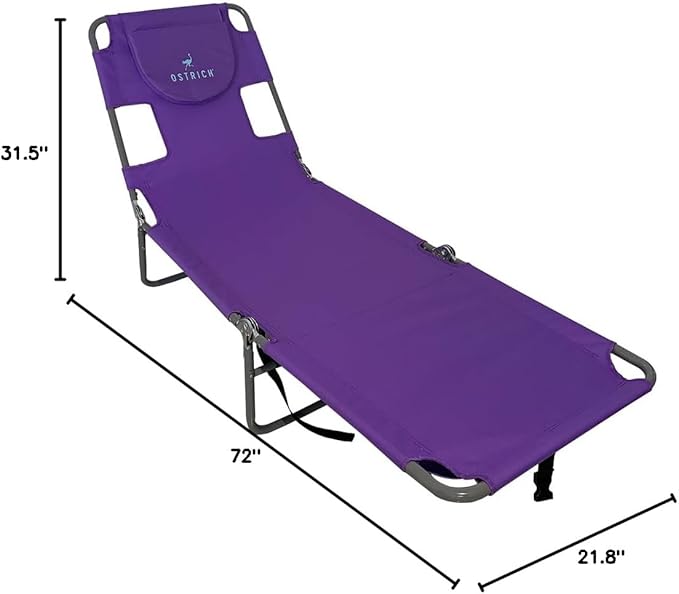 Ostrich Chair Backpack Chaise Chair, Purple
