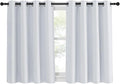 NICETOWN Room Darkening Curtain for Living Room - Window Treatment Thermal Insulated Grommet Room Darkening Panel/Drape for Bedroom (1 Panel, 52 by 45, Greyish White)