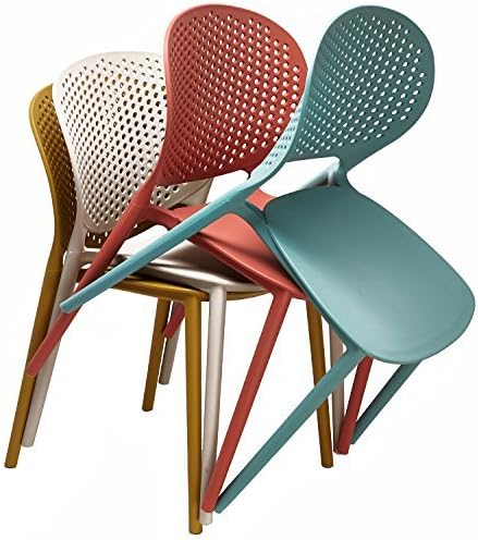 2xhome Modern Pool Patio Chair, Stackable Dining Side Chair for Indoor Outdoor Kitchen Living Room Restaurant, Blue