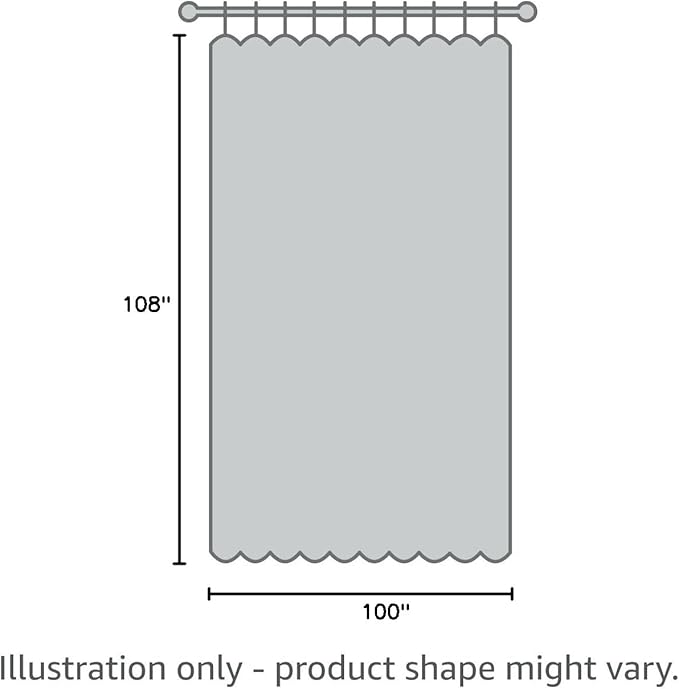 Joydeco Blackout Patio Sliding Door Curtains 108 Inches Long, Grommet Privacy Room Divider Curtains, Extra Wide Thermal Blackout Drapes for Bedroom Living Room (Grey, 100Wx108L, 1 Panel)