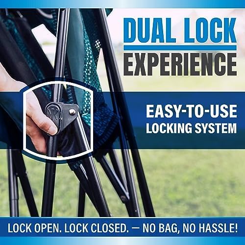 Kijaro Dual Lock Portable Camping Chairs - Enjoy the Outdoors with a Versatile Folding Chair, Sports Chair, Outdoor Chair & Lawn Chair - Dual Lock Feature Locks Position – Kawachi Purple