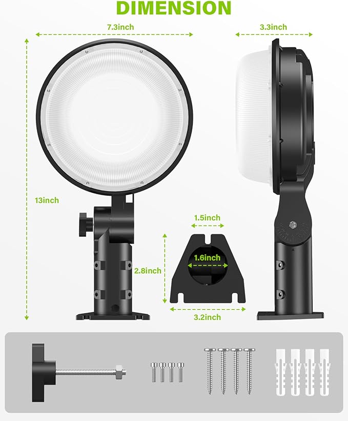 150W LED Barn Light 21000LM Yard Area Light Dusk to Dawn Outdoor Lighting with Photocell 5000K Daylight IP65 Waterproof LED Flood Security Parking Lot Lights for Street Farmhouse Garage, 2 Pack