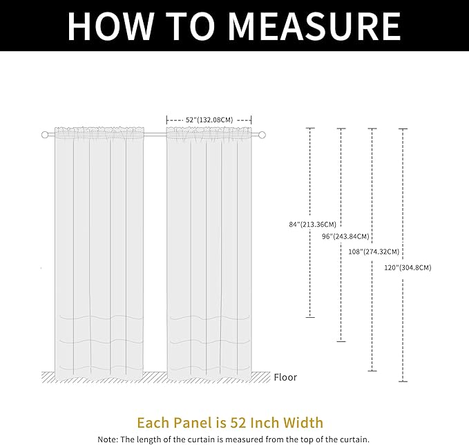 SpaceDresser Waterproof Outdoor Sheer Curtains for Patio - 2 Panels Rod Pocket Indoor Voile Sheer Curtain for Living Room,52W x 120L inch,White
