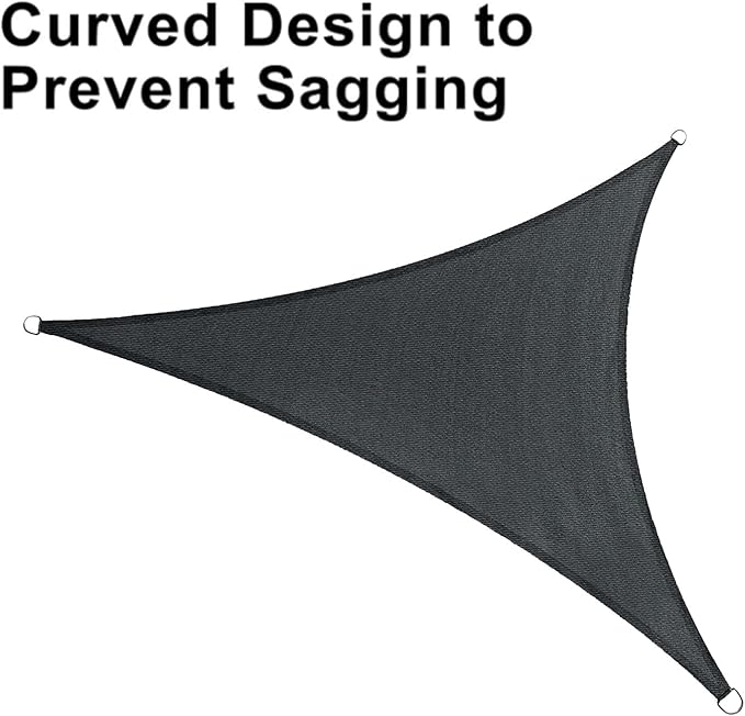 LOVE STORY Custom Size 8'x15'x17' Graphite Grey Sun Shade Sail Right Triangle Sunshade Fabric Awning Canopy for Patio Backyard Carport Pergola (Customized)