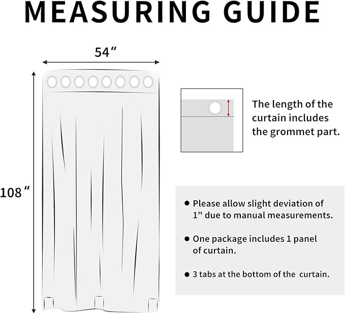 Easy-Going Linen Look Outdoor Curtains Waterproof Windproof Porch Curtains, Soft Thicken Outdoor Privacy Curtains for Patio, Gazebo, Grommet Top and Tab Bottom Drape, 1 Panel, 54x108 inch, Black