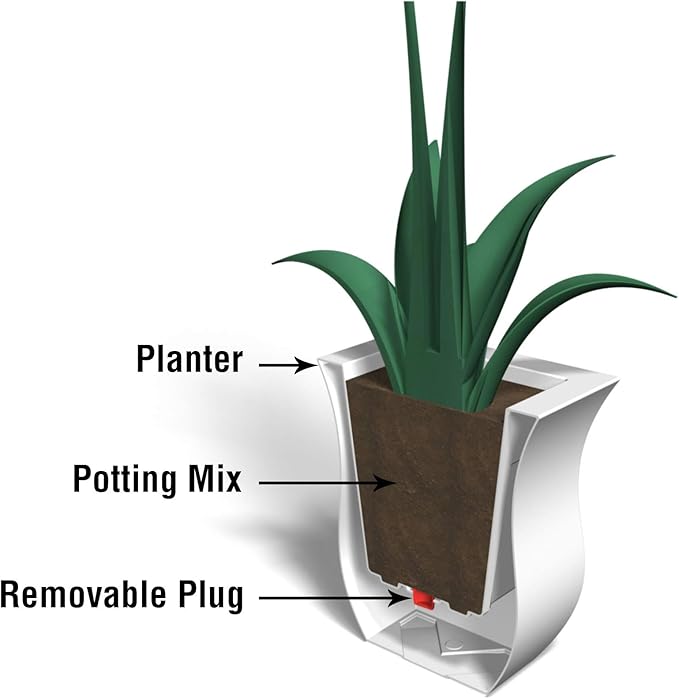 Mayne 5873-ES Polyethylene Planter, Espresso 16x16