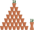 32pcs Small Mini 2" Terracotta Pot Clay Ceramic Pottery Planter, Cactus Flower Nursery Terra Cotta Pots, with Drainage Hole, for Indoor/Outdoor Succulent Plants, Crafts, Wedding Favor