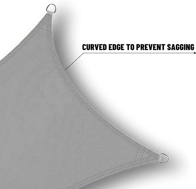 SUNNY GUARD Waterproof Sun Shade Sail 6' x 7' Charcoal Rectangle UV Block Sunshade for Backyard Yard Deck Patio Garden Outdoor Activities and Facility(Customized)
