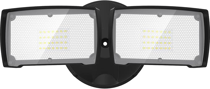 LEPOWER 28W 3000LM ‌LED Security Flood Light‌ ‌Outdoor‌, Switch Controlled Aluminum ‌Security Light‌, 2 Adjustable Heads, 5500K Daylight, IP65 Waterproof, Wet Location for Patio, Garden, Yard Lights