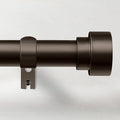 Curtain Rods for Windows 66 to 120, 1 Inch Adjustable Heavy Duty Long Window Outdoor Curtain Rod for Patio, Drapery Rods with Simple End Caps, Size 32"-120", Antique Bronze