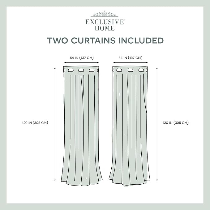 Exclusive Home Cabana Solid Indoor/Outdoor Light Filtering Hook-and-Loop Tab Top Curtain Panel Pair, 54"x120", Cloud Grey
