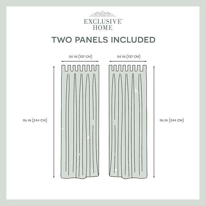 Exclusive Home Cabana Solid Indoor/Outdoor Light Filtering Hook-and-Loop Tab Top Curtain Panel, 54"x96", Taupe, Set of 2