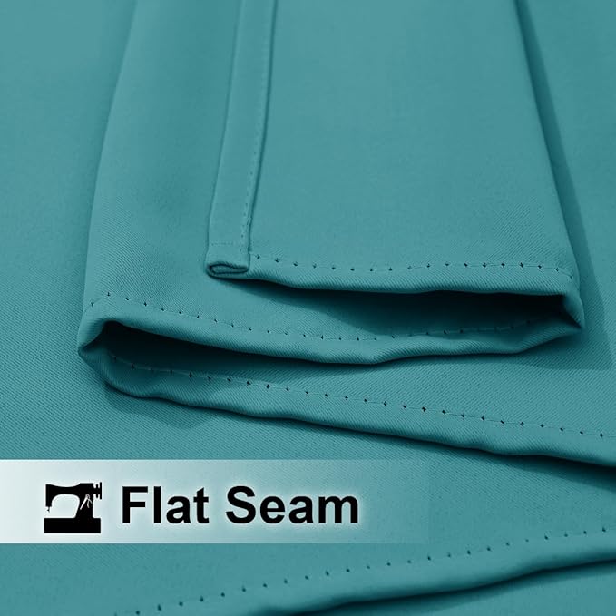NICETOWN Peacock Teal Patio Outdoor Curtains 95 inch Length, Thermal Insulated Silver Stainless Steel Grommet Weighted Room Darkening Indoor Outdoor Drapes for Terrace, W52 x L95, 1 Panel