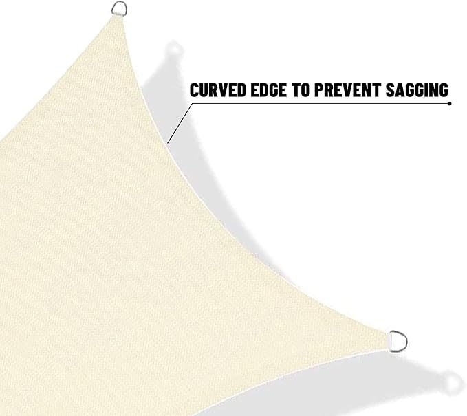SUNNY GUARD Custom Size 19'x22' Rectangle Butter Cream UV Block Sunshade for Backyard Yard Deck Patio Garden Outdoor Activities and Facility(Customized)