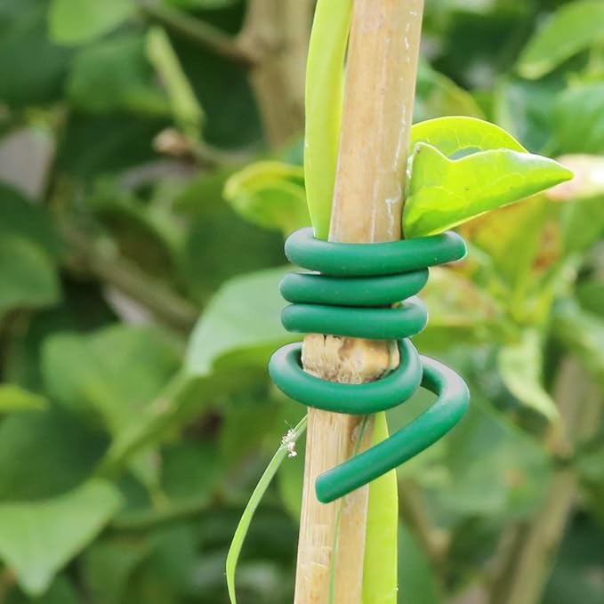 Decoroca Soft Plant Ties for Support - 65.6' Reusable Waterproof Plant Wire, 3.5mm Garden Twist, for Indoor & Outdoor Plants and Home Organizing（1pc/Green）