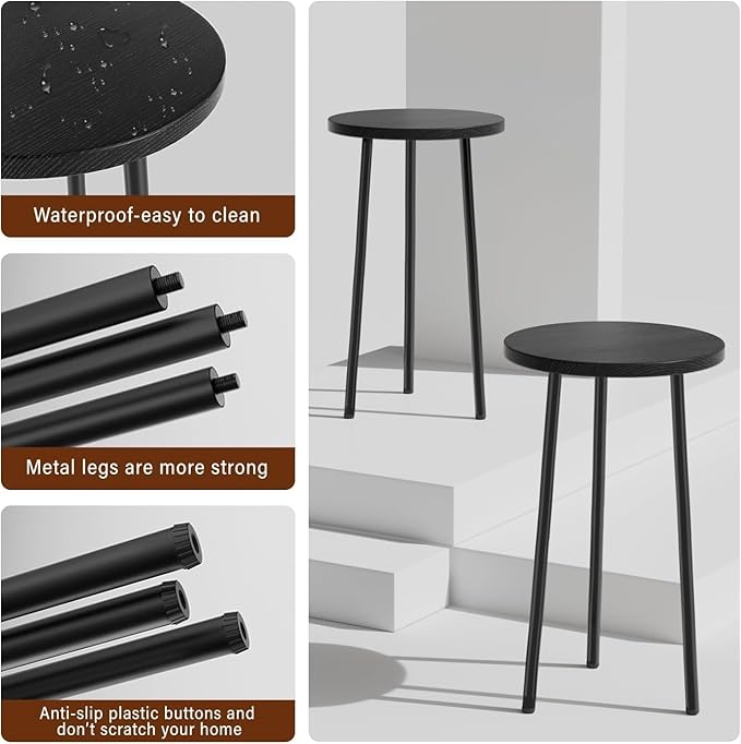 Plant Stand Indoor Outdoor: 2 Pack Indoor Plant Stand 20'' Convertible Multi-purpose Holder - Mid Century Modern Decor - Tall Plant Table for Living Room/Balcony/Garden/Patio