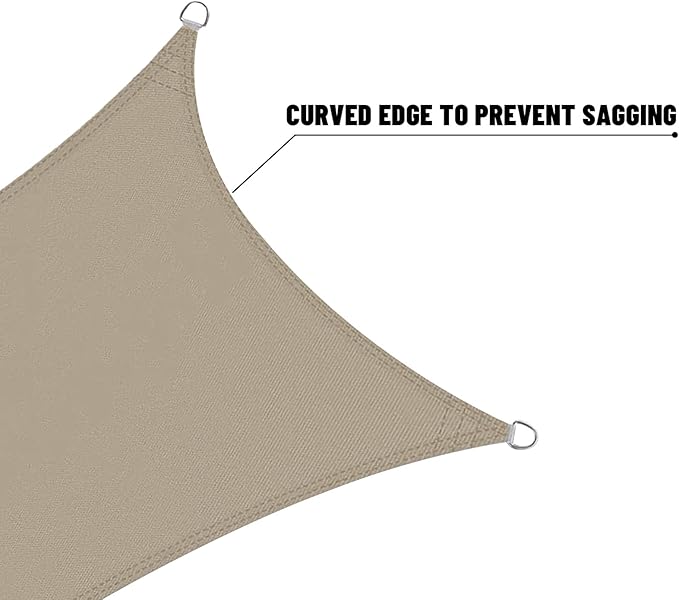LOVE STORY Rectangle 4'x8' Waterproof Sun Shade Sail Canopy UV Block for Outdoor Patio Backyard Carport,Taupe(We Make Custom Size)
