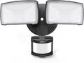 LEPOWER LED Security Lights Motion Sensor Light Outdoor, 30W 3200LM Motion Security Light, 5500K, IP65 Waterproof, 2 Head Motion Detector Flood Light for Garage, Yard, Porch, Black (Not Solar Powered)