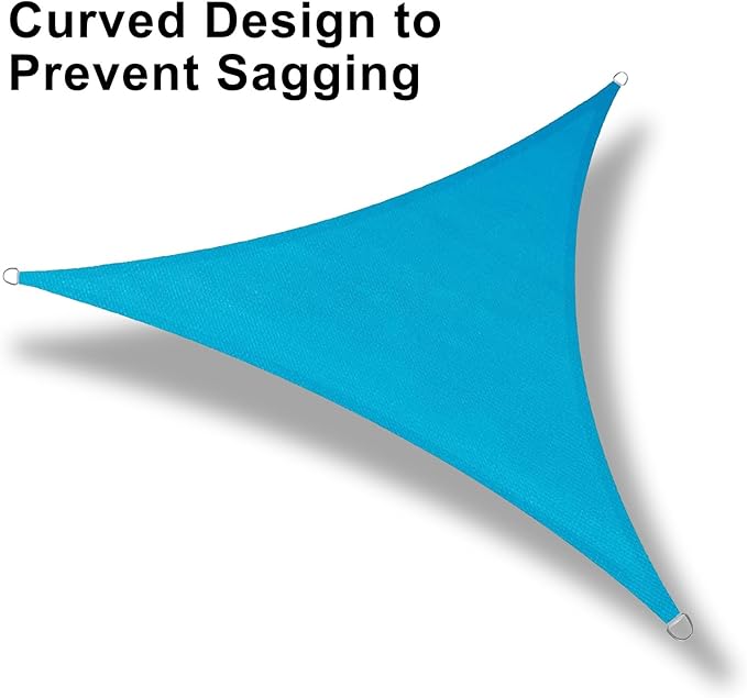 LOVE STORY Custom Size 6'x10'x11.7' Turquoise Blue Sun Shade Sail Right Triangle Sunshade Fabric Awning Canopy for Patio Backyard Carport Pergola (Customized)