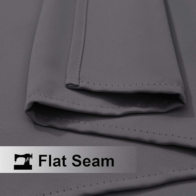 NICETOWN Outdoor Curtain for Patio Waterproof 100'' Width, Patio Privacy Panels Extra Wide for Shade and Rain Outside Light Blocking Drape for Gazebo/Porch, Grey, 1 Panel, W100 x L95