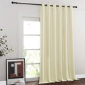 NICETOWN Blackout Sliding Glass Door Curtains, Room Darkening Thermal Insulated Curtains for Living Room Bedroom, Extra Wide Window Drapes, 1 Panel, W80 x L118, Beige