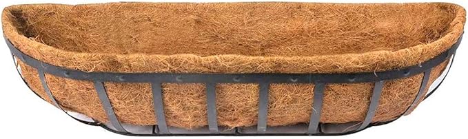 2 pcs Trough Coco Liner 48 inch Wall Planter Replaceable Coco Liner for Window Box, Fence Flower Baskets