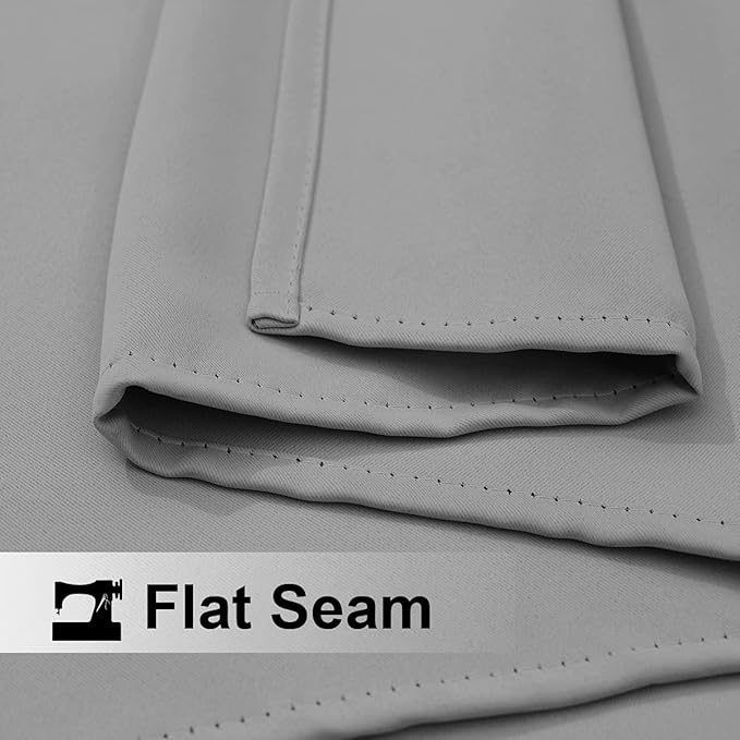 NICETOWN 108" L Outdoor Curtain for Patio Waterproof, Thermal Insulated Stainless Steel Grommet Blackout Outdoor/Indoor Curtain Privacy Protect for Landscape, 1 Panel, 52" Wide, Silver Grey