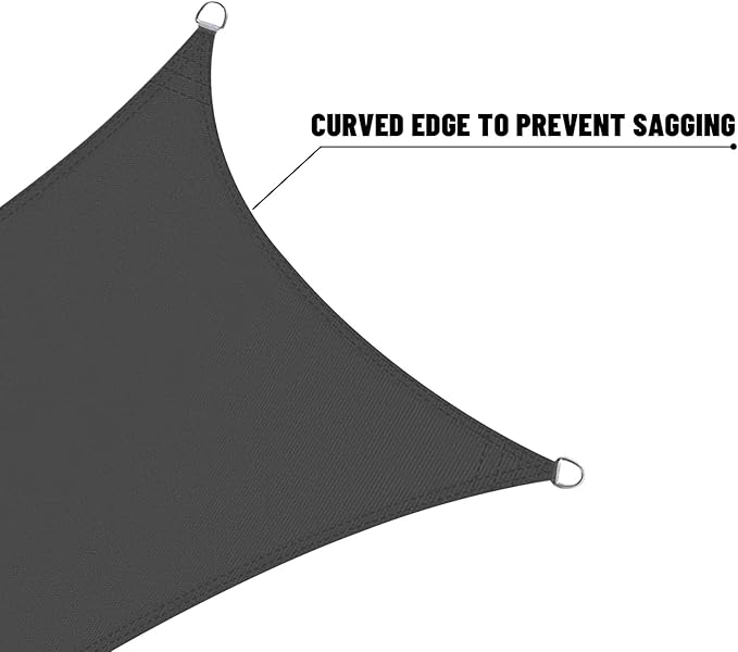 LOVE STORY Right Triangle 14'x16'x21.3' Waterproof Sun Shade Sail Canopy UV Block for Outdoor Patio Backyard Carport,Dark Grey(We Make Custom Size)