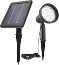 SUNLONG Solar Spotlights Outdoor Waterproof Bright Solar Wall Lights Led Security Flood Light Solar Powered for Flag Patio Front Door Driveways-Automatically Activates at Dusk to Dawn (Warm White)
