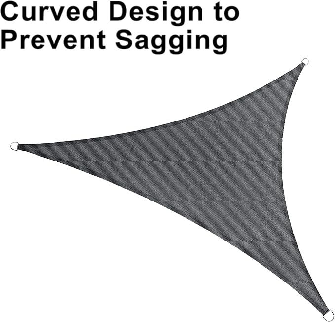 LOVE STORY Custom Size 10'x12'x15.6' Dark Grey Sun Shade Sail Right Triangle Sunshade Fabric Awning Canopy for Patio Backyard Carport Pergola (Customized)