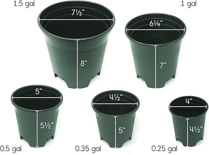 Wholesale Bulk Nursery Pot 4 Inch Green Plastic Planters 30-Pack 0.25 Gallon Pots for Outdoor Indoor Plants Gardening Flower with Drainage Holes
