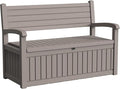 DRATO 75 Gallon Storage Bench Deck Box Outdoor Indoor,Lockable Durable All-Weather Seating with Hidden Storage,Deck Storage for Garden, Pool, Patio