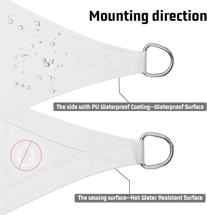 LOVE STORY Rectangle 7'x9' Waterproof Sun Shade Sail Canopy UV Block for Outdoor Patio Backyard Carport,White(We Make Custom Size)