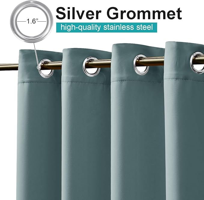 NICETOWN Outdoor Curtain for Patio Waterproof Extra Wide 100 in, Sun Blocking Vertical Blinds Thermal Insulated Stainless Grommet for Front Porch/Gazebo/Pergola, Slate Gray, 1 Piece, 84 in L
