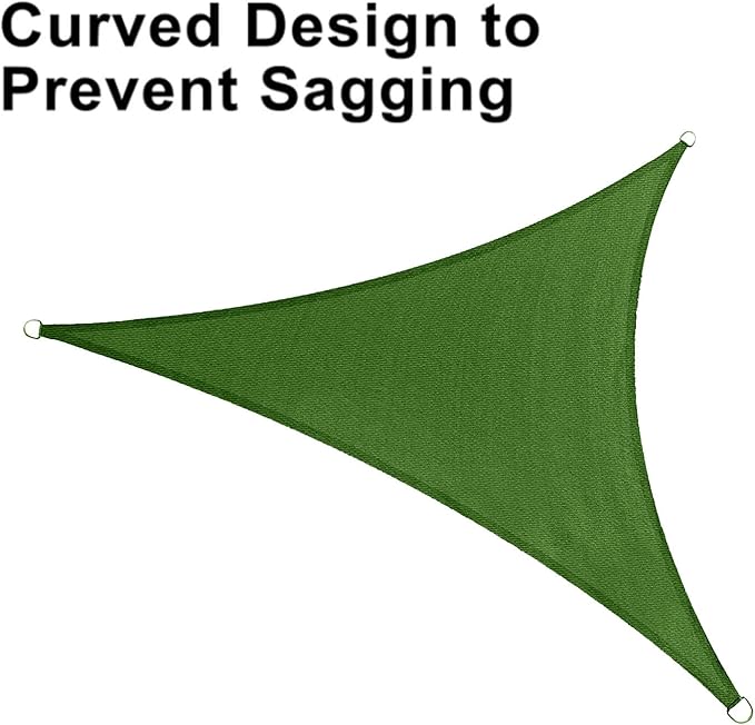 LOVE STORY Custom Size 8'x15'x17' Piquant Green Sun Shade Sail Right Triangle Sunshade Fabric Awning Canopy for Patio Backyard Carport Pergola (Customized)