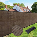 UPGRADE Privacy Fence Screen 5'x33' Brown Outdoor 90% Visibility Blockage 170 GSM Mesh Shade Cover Panels for Backyard,Balcony,Home Decoration with Zip Ties,Customized Avaliable