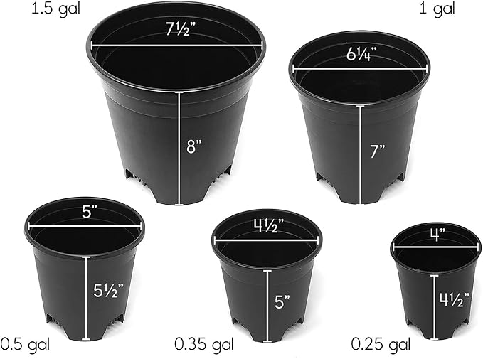 Wholesale Bulk Nursery Pot 4 Inch Black Plastic Planters 30-Pack 0.25 Gallon Pots for Outdoor Indoor Plants Gardening Flower with Drainage Holes