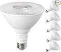 EDISHINE Flood Lights Outdoor, Dimmable PAR38 LED Outdoor Flood Light Bulbs, 120W Equivalent, IP65 Waterproof for Yard, Garage, Porch, 5000K Daylight White, 18W 1800LM, E26 Base, 6 Pack ETL Listed