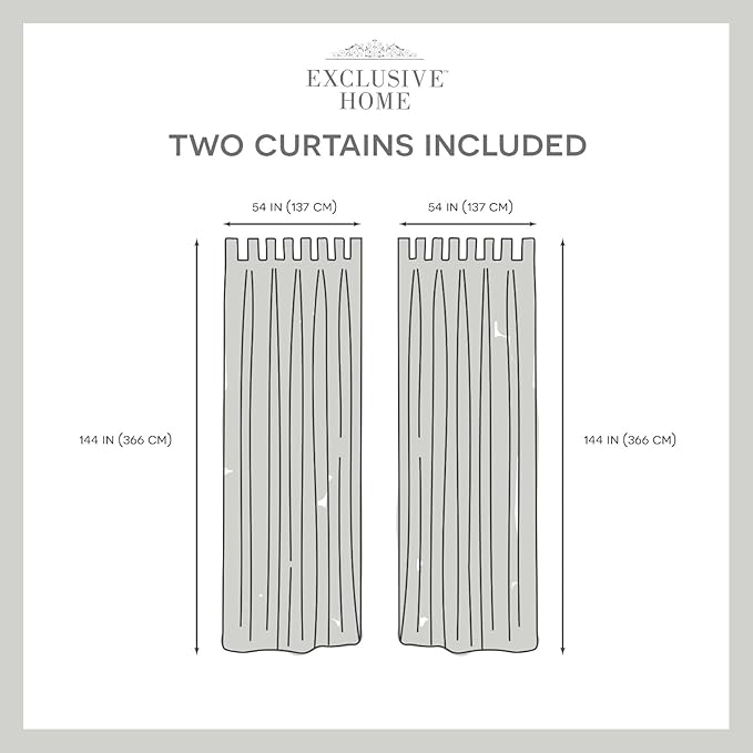 Exclusive Home Cabana Solid Indoor/Outdoor Light Filtering Hook-and-Loop Tab Top Curtain Panel Pair, 54"x132", Cloud Grey