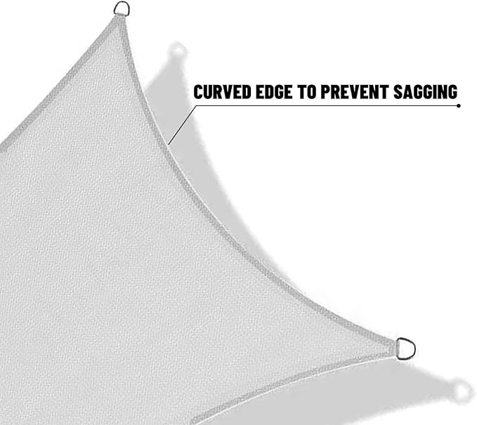 SUNNY GUARD Custom Size 10'x14'x17.2' Silver Grey Sun Shade Sail Right Triangle UV Block Shade for Backyard Yard Patio Deck Garden(Customized)