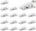 Solar Fence Lights 16 Pack, 50 Lumens Outdoor Solar Lights with 12 Modes RGB Color Glow LED，Waterproof, Solar Lights for Patio, Backyard, Deck, Fence, Railing(White Shell)