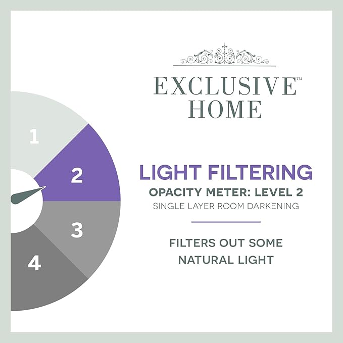 Exclusive Home Cabana Solid Indoor/Outdoor Light Filtering Hook-and-Loop Tab Top Curtain Panel Pair, 54"x120", Vanilla