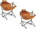 TIMBER RIDGE Hammock Camping Chair with Adjustable Backrest, Heavy Duty Folding Hammock Chair Supports 300lbs, Portable Hammock Chair for Camping, Travelling and Patio, Orange 2 Pack