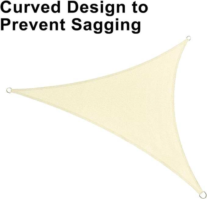 LOVE STORY Custom Size 6'x12'x13.4' Butter Cream Sun Shade Sail Right Triangle Sunshade Fabric Awning Canopy for Patio Backyard Carport Pergola (Customized)