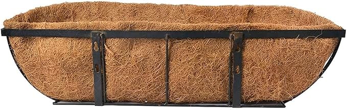2 Pcs Garden Coconut Planter Liner - Preformed Window Box Natural Trough Coco Coir Mats (36 Inch)