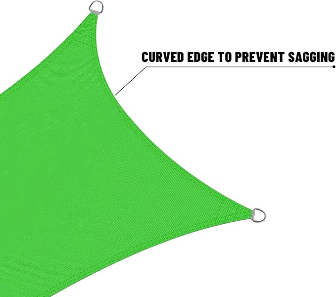 LOVE STORY Triangle 9'x9'x9' Waterproof Sun Shade Sail Canopy UV Block for Outdoor Patio Backyard Carport,Fruit Green(We Make Custom Size)